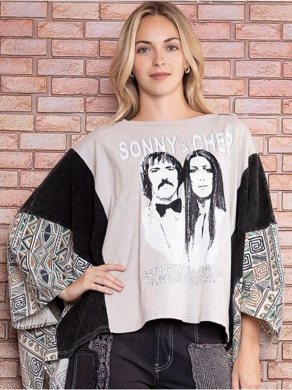 Blue Velvet Retro Sonny and Cher kimono blouse.
